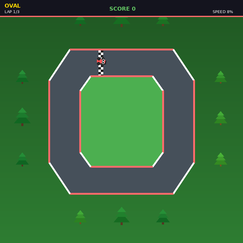 Car drifting on original track